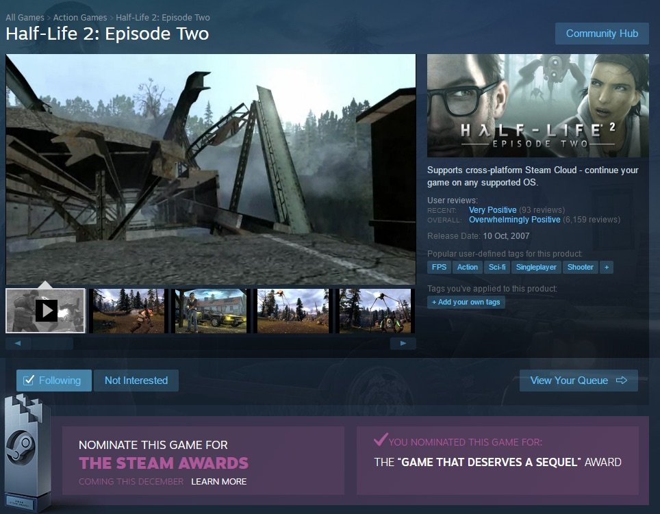 В Steam можно проголосовать за сиквел к Half-Life 2: Episode Two - Изображение 2 В Steam можно проголосовать за сиквел к Half-Life 2: Episode Two - Изображение 2
