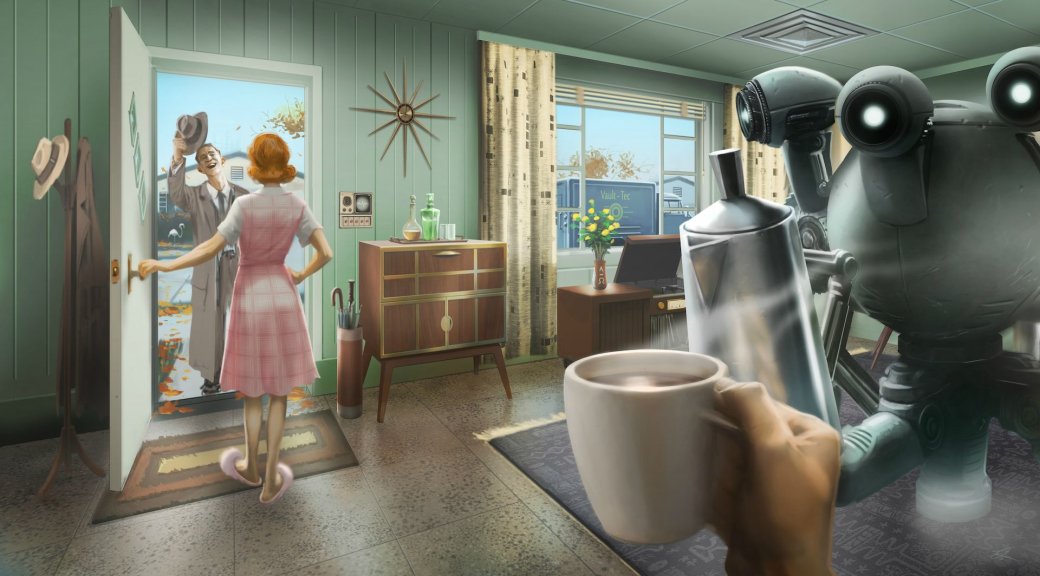 Женщина, собака и пулемет на борту в новом арте и скринах Fallout 4 - Изображение 1 Женщина, собака и пулемет на борту в новом арте и скринах Fallout 4 - Изображение 1