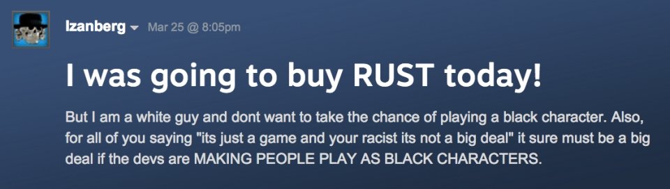 Эксперимент автора RUST: является ли цвет кожи героя — проблемой? - Изображение 3 Эксперимент автора RUST: является ли цвет кожи героя — проблемой? - Изображение 3
