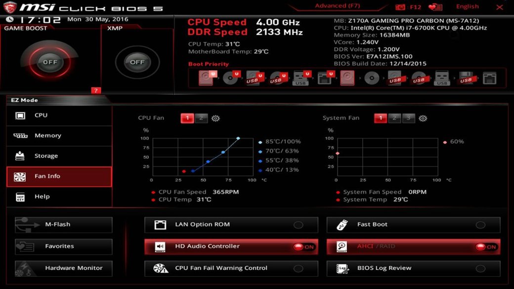 Обзор Материнской платы Z170A GAMING PRO CARBON - Изображение 23 Обзор Материнской платы Z170A GAMING PRO CARBON - Изображение 23